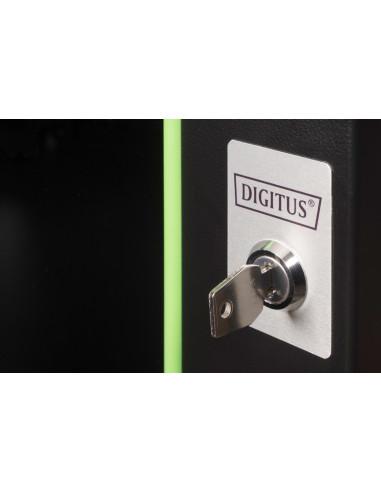 Digitus Szafa Sieciowa Wisząca Unique 19" 7U Rack 600X450, Drzwi Szyba, Czarny, Niedzielona, Złożona, 100Kg
