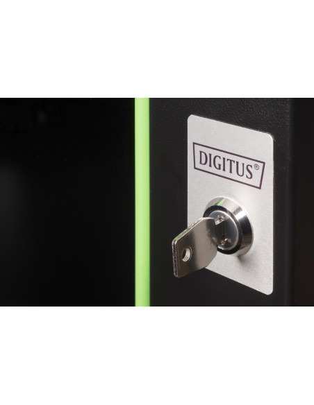 Digitus Szafa Sieciowa Wisząca Unique 19" 7U Rack 600X450, Drzwi Szyba, Czarny, Niedzielona, Złożona, 100Kg