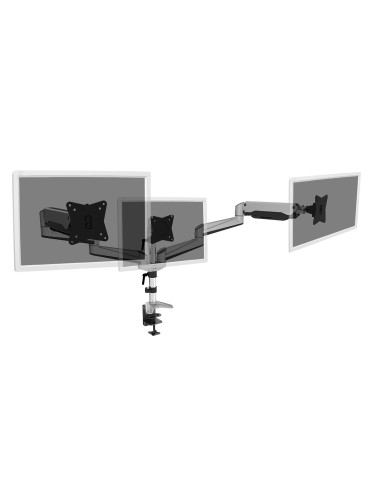 Ramię Biurkowe Potrójne (Zacisk) 3Xlcd Max. 27" Max. 6Kg Uchylno-Obrotowe 360° (Pivot)