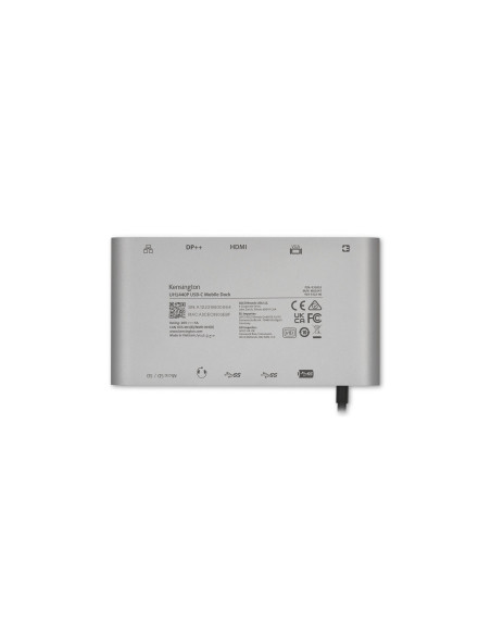 Kensington Przenośna Stacja Dokująca Uh1440P, Usb-C, 5 Gb/S, Podwójne Wideo, Nie Wymaga Sterowników, Zasilanie