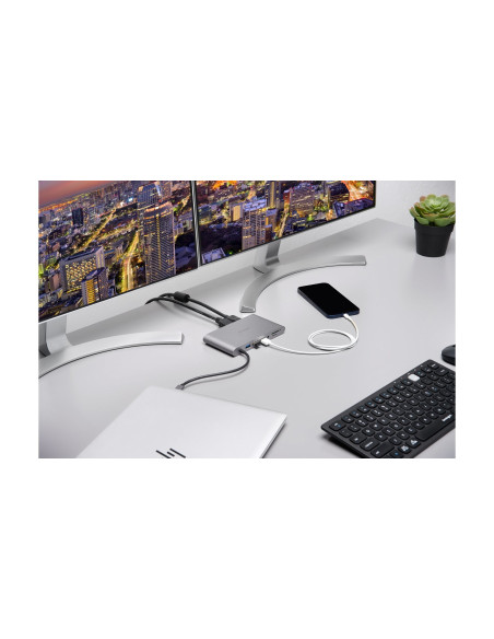 Kensington Przenośna Stacja Dokująca Uh1440P, Usb-C, 5 Gb/S, Podwójne Wideo, Nie Wymaga Sterowników, Zasilanie