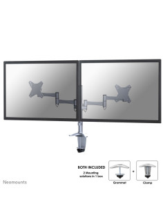 Neomounts Fpma-D1330Dsilver Uchwyt / Stojak Do Monitorów 68,6 Cm (27") Biurko Srebrny