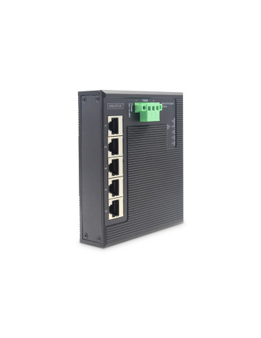 Digitus 5-Portowy Przełącznik Sieciowy Gigabit Ethernet, Płaski, Przemysłowy, Niezarządzany