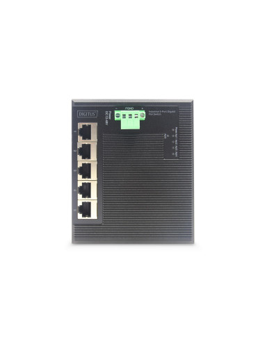 Digitus 5-Portowy Przełącznik Sieciowy Gigabit Ethernet, Płaski, Przemysłowy, Niezarządzany