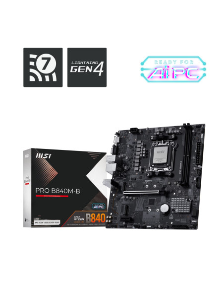 Msi Pro B840M-B Płyta Główna Amd B840 Gniazdo Am5 Micro Atx