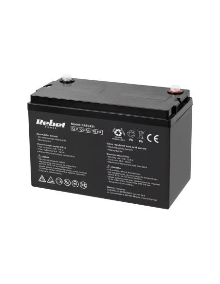 Akumulator Żelowy Vrla Agm Rebel 12V 100Ah