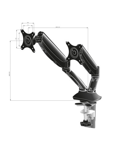 Uchwyt Biurkowy Iiyama Ds3002C-B1 - Desk Mount (Adjustable Arm)