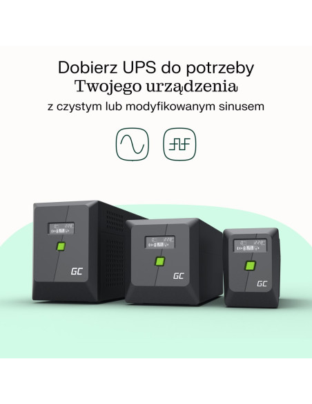 Green Cell Ups Powerproof 900W/1500Va Modyfikowana Sinusoida
