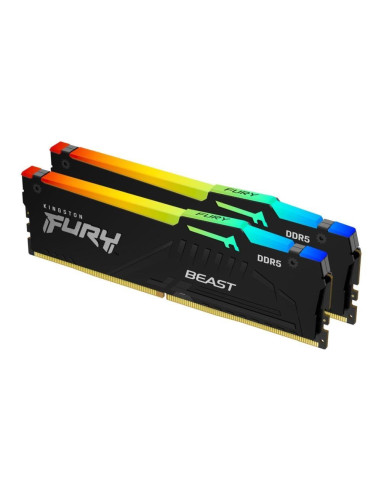 Kingston Technology Fury Beast Rgb Moduł Pamięci 16 Gb 2 X 8 Gb Ddr5 5200 Mt/S