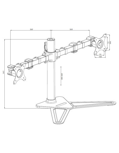 Uchwyt Iiyama Ds1002D-B1 - Stand Z Ramieniem Regulowanym