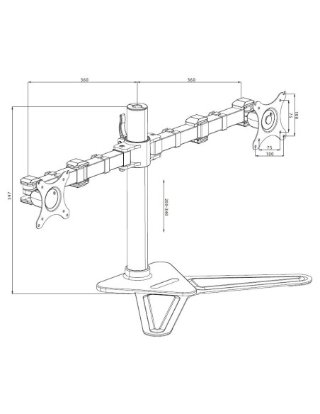 Uchwyt Iiyama Ds1002D-B1 - Stand Z Ramieniem Regulowanym
