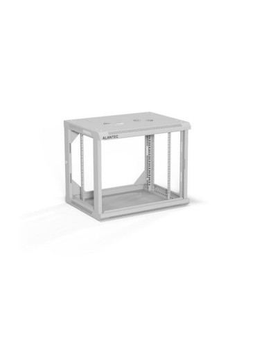 Alantec Szafa Wisząca 19" 9U 600X450, Drzwi Szklane, Kolor Szary, Do Samodzielnego Montażu - Flat Pack (Sw-9U-600-450-01-Sf)