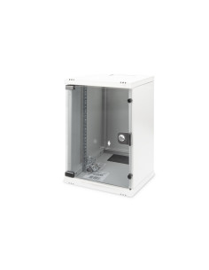 Szafa Sieciowa Wisząca 10" 9U Rack 312X300, Drzwi Szyba, Szary, Niedzielona, Złożona, 30Kg