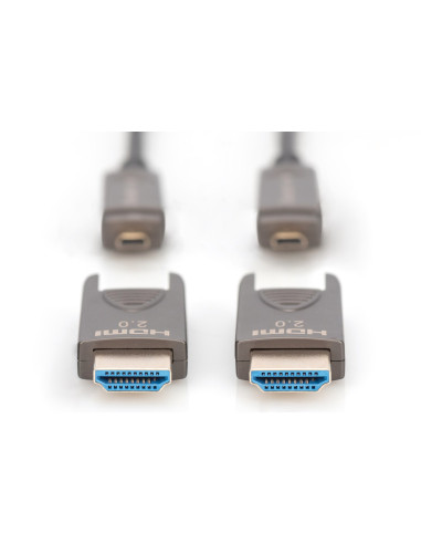 Digitus Hybrydowy Kabel Światłowodowy 4K Aoc Hdmi Z 10M Odłączanym Wtykiem