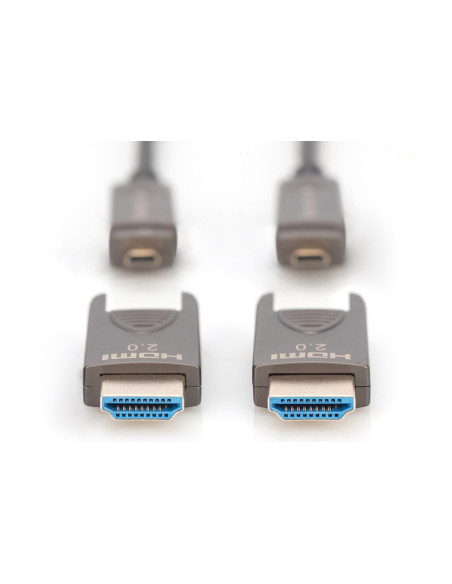 Digitus Hybrydowy Kabel Światłowodowy 4K Aoc Hdmi Z 10M Odłączanym Wtykiem