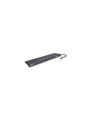 Icy Box Ib-Dk2102-C Przewodowa Usb 3.2 Gen 1 (3.1 Gen 1) Type-C Antracyt, Czarny