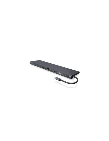 Icy Box Ib-Dk2102-C Przewodowa Usb 3.2 Gen 1 (3.1 Gen 1) Type-C Antracyt, Czarny