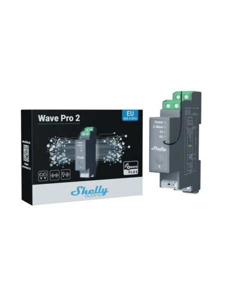 Shelly Qubino Wave Pro 2 Przekaźnik Zasilający Szary