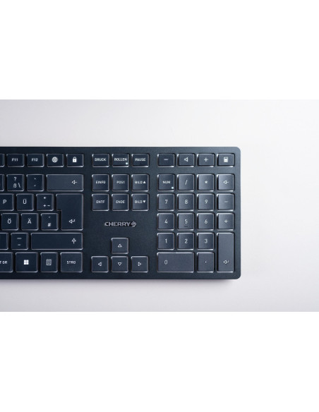Cherry Kw 9100 Slim Klawiatura Uniwersalne Rf Wireless + Bluetooth Qwertz Swiss Czarny
