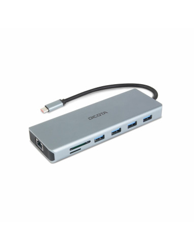 Dicota D32065 Huby I Koncentratory Usb 3.2 Gen 1 (3.1 Gen 1) Type-C Srebrny