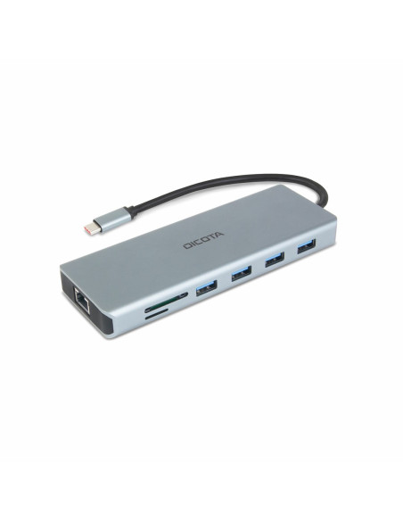 Dicota D32065 Huby I Koncentratory Usb 3.2 Gen 1 (3.1 Gen 1) Type-C Srebrny