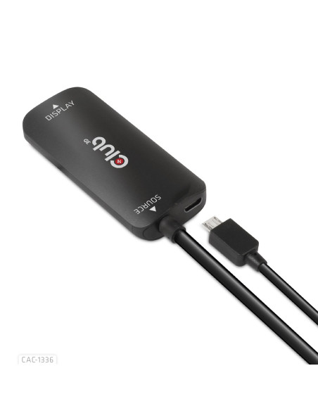 Club3D Cac-1336 Adapter Kablowy 1 M Hdmi + Usb Usb Type-C Czarny