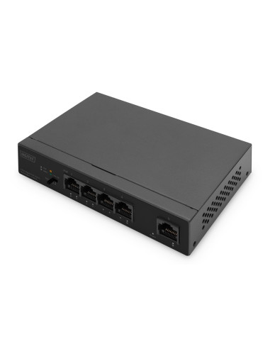 Digitus Przełącznik Gigabit Ethernet Poe, 4 Porty Poe + 1 Port Uplink, Dostępna Moc Zasilania Poe: 60 W