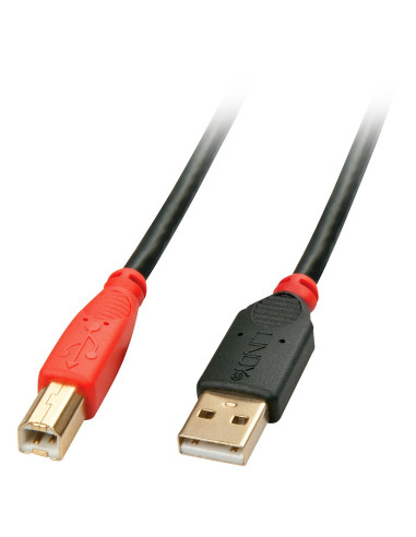Lindy 42762 Kabel Usb Usb 2.0 15 M Usb A Usb B Czarny, Czerwony