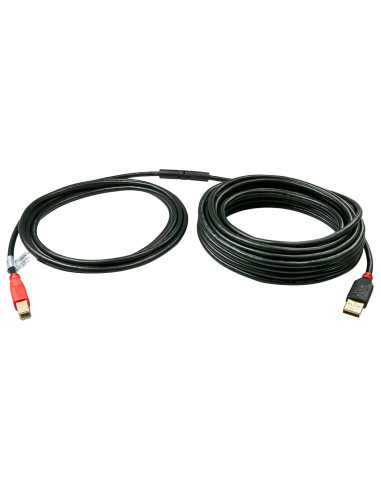 Lindy 42762 Kabel Usb Usb 2.0 15 M Usb A Usb B Czarny, Czerwony