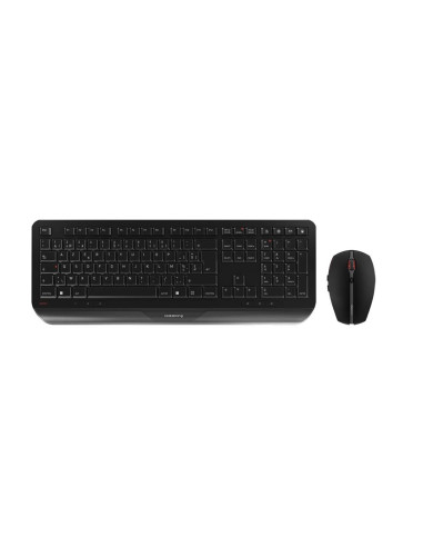 Cherry Gentix Desktop Klawiatura Dołączona Myszka Biuro Rf Wireless Swiss Czarny