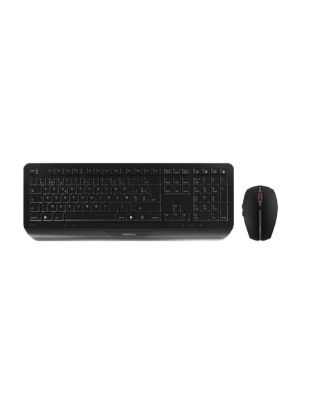 Cherry Gentix Desktop Klawiatura Dołączona Myszka Biuro Rf Wireless Swiss Czarny