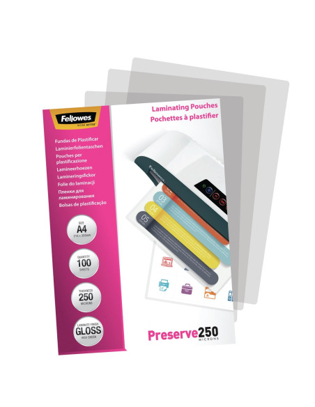 Laminator Pouch Glossy/A4 250 100Pcs 5401802 Fellowes