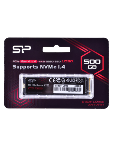 Dysk Ssd Silicon Power Ud90 500Gb M.2 Pcie Nvme Gen4X4 Nvme 1.4 4800/3700 Mb/S