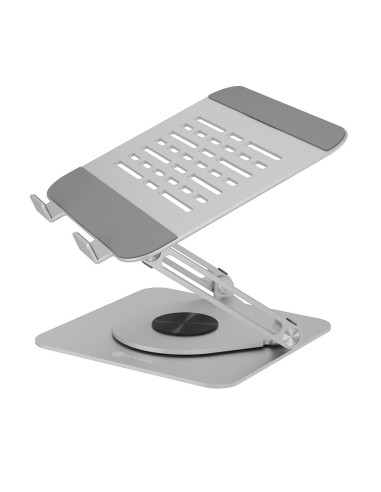 Podstawka Pod Laptopa Raidsonic Ib-Nh300-R, Ergonomiczne Pozycjonowanie, Obrotowa Konstrukcja, 17", Srebro