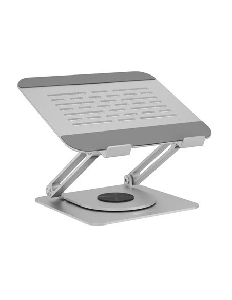Podstawka Pod Laptopa Raidsonic Ib-Nh300-R, Ergonomiczne Pozycjonowanie, Obrotowa Konstrukcja, 17", Srebro
