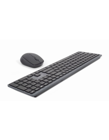 Gembird Kbs-Eclipse-M500 Klawiatura Dołączona Myszka Rf Wireless Qwerty Us English Czarny