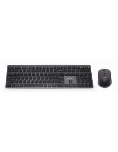 Gembird Kbs-Eclipse-M500 Klawiatura Dołączona Myszka Rf Wireless Qwerty Us English Czarny
