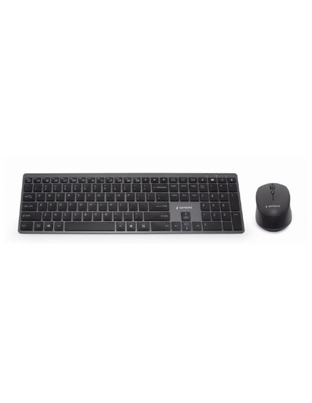 Gembird Kbs-Eclipse-M500 Klawiatura Dołączona Myszka Rf Wireless Qwerty Us English Czarny