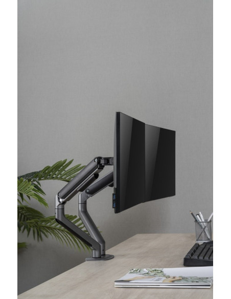 Gembird Ma-Da2-05 Uchwyt / Stojak Do Monitorów 81,3 Cm (32") Szary Biurko