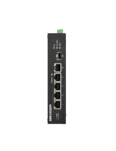 Hikvision Ds-3E0106P-E/M Łącza Sieciowe Nie Zarządzany Fast Ethernet (10/100) Obsługa Poe Niebieski
