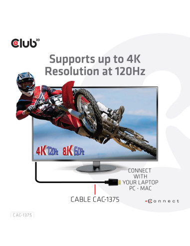 Club3D Cac-1375 Kabel Hdmi 5 M Hdmi Typu A (Standard) Czarny