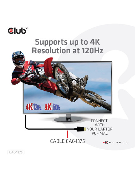 Club3D Cac-1375 Kabel Hdmi 5 M Hdmi Typu A (Standard) Czarny