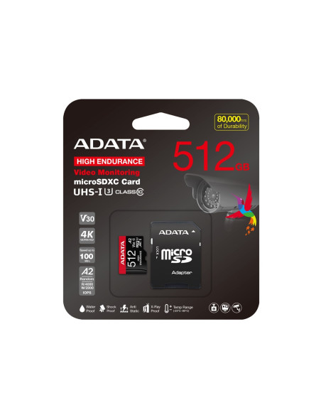 Adata Microsdxc 512 Gb Class 10 Uhs-I/U3 A2 V30