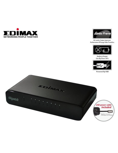 Edimax Es-5800G V3 Łącza Sieciowe Nie Zarządzany Gigabit Ethernet (10/100/1000) Czarny