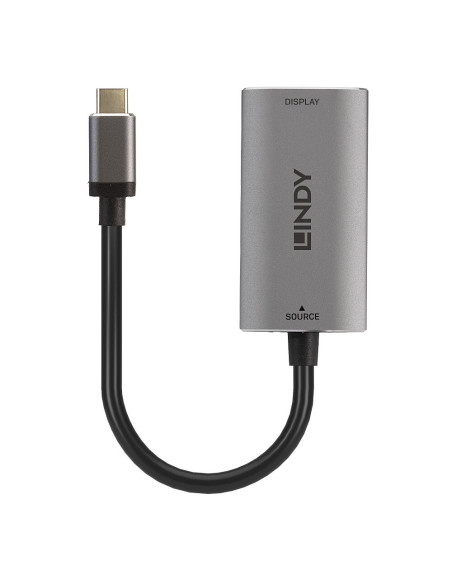 Lindy 43327 Adapter Kablowy 0,11 M Usb Type-C Hdmi Czarny, Szary