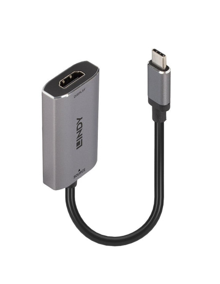 Lindy 43327 Adapter Kablowy 0,11 M Usb Type-C Hdmi Czarny, Szary