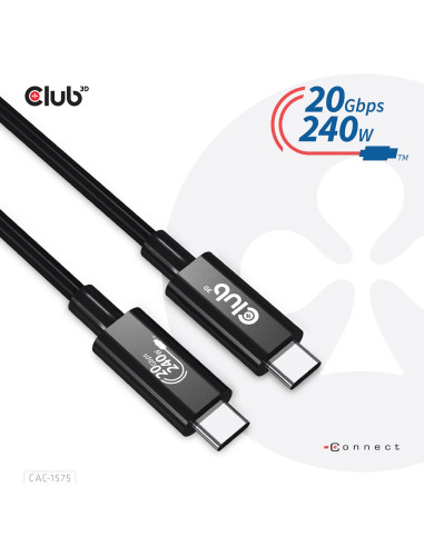 Club3D Cac-1575 Kabel Usb Usb4 Gen 2X2 2 M Usb C Czarny
