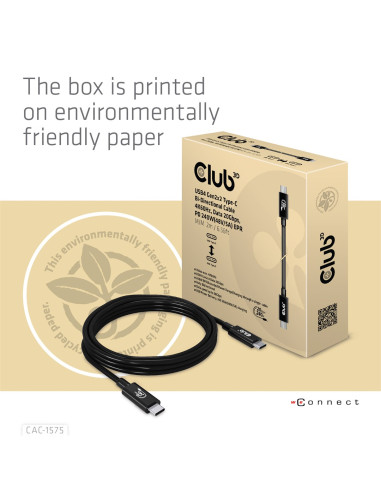 Club3D Cac-1575 Kabel Usb Usb4 Gen 2X2 2 M Usb C Czarny