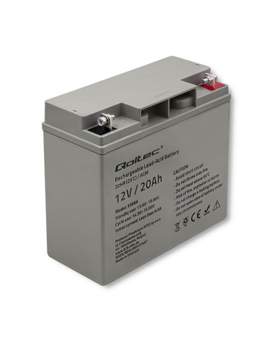 Qoltec 53066 Akumulator Ołowiany (Vrla) 12 V 20 Ah