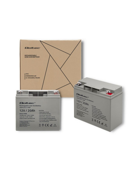 Qoltec 53066 Akumulator Ołowiany (Vrla) 12 V 20 Ah
